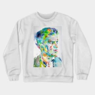 LUDWIG WITTGENSTEIN watercolor portrait .6 Crewneck Sweatshirt